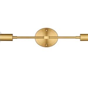 New 2- light  scones wall, ceiling fixture light  antique golden bath, room,hall